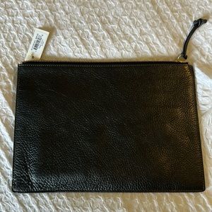 NWT Fossil Black Leather Clutch